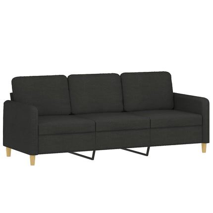 sofasæt 4 dele med hynder stof sort