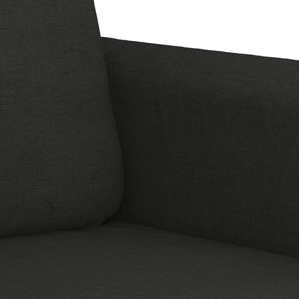 sofasæt 4 dele med hynder stof sort