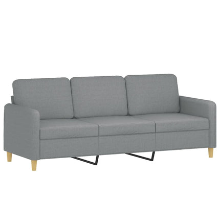 sofasæt 4 dele med puder stof lysegrå