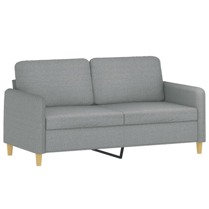 sofasæt 3 dele med hynder stof lysegrå