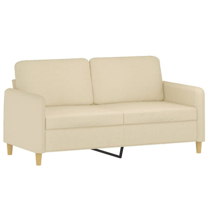 sofasæt 3 dele med hynder stof cremefarvet