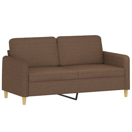 sofasæt 3 dele med puder stof brun