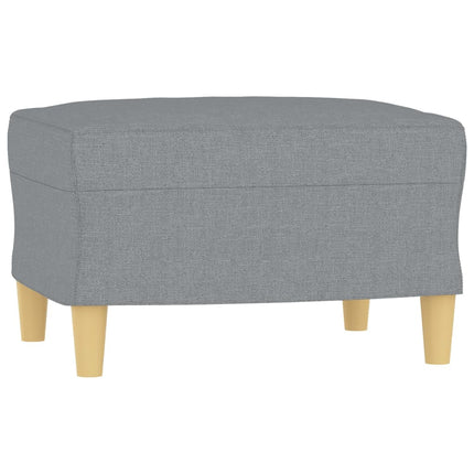 sofasæt 3 dele med hynder stof lysegrå