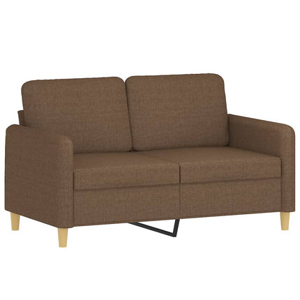 sofasæt 3 dele med hynder stof brun