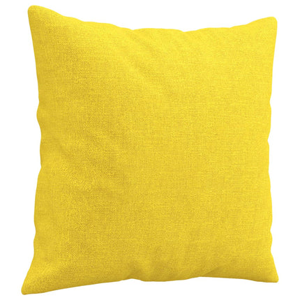 sofasæt 2 dele med puder stof lysegul