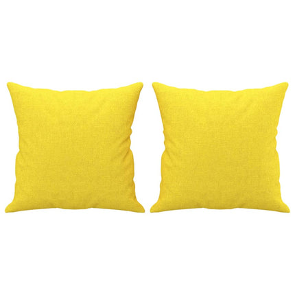 sofasæt 2 dele med puder stof lysegul
