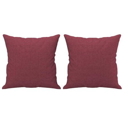 sofasæt 2 dele med puder stof vinrød