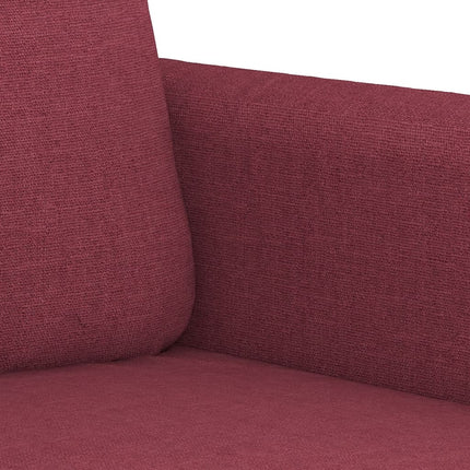 sofasæt 2 dele med puder stof vinrød