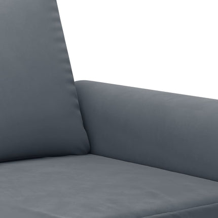 sofasæt 4 dele med hynder velour mørkegrå