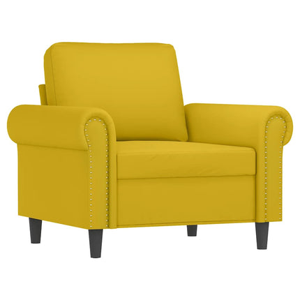 sofasæt 4 dele med hynder velour gul