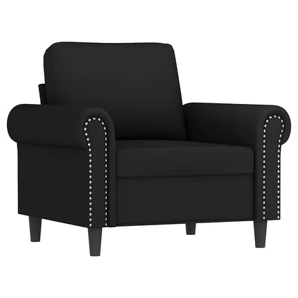 sofasæt 3 dele med puder velour sort