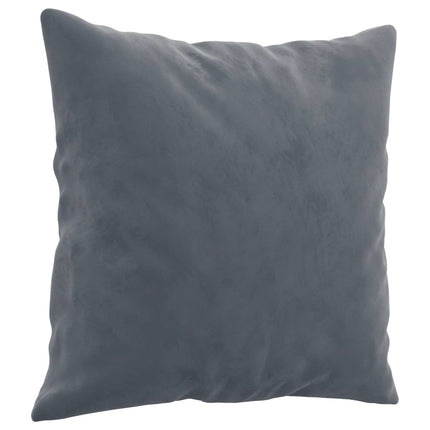 sofasæt 4 dele med puder velour mørkegrå