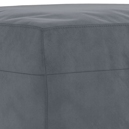 sofasæt 4 dele med puder velour mørkegrå