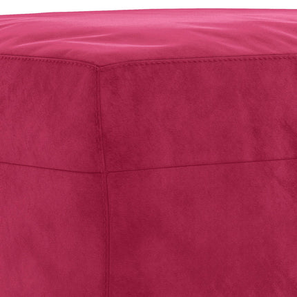 sofasæt 4 dele med puder velour vinrød