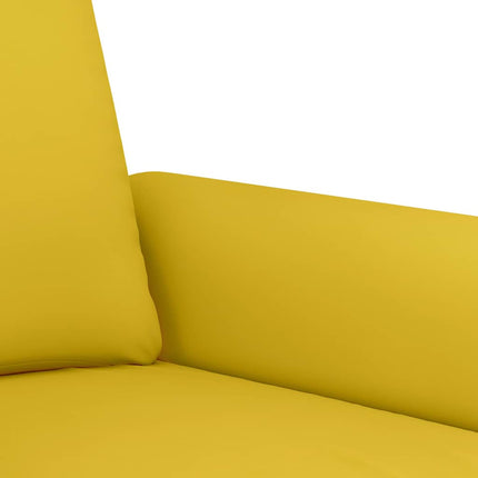 sofasæt 2 dele med hynder velour gul