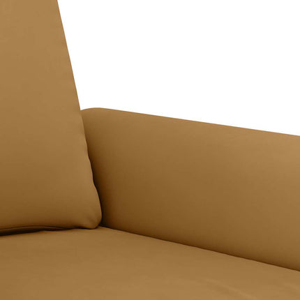 sofasæt 2 dele med hynder velour brun