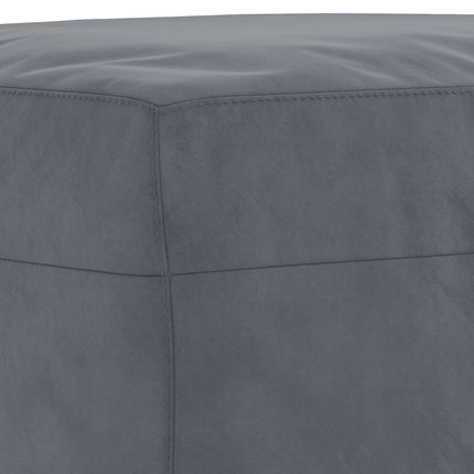 sofasæt 3 dele med hynder velour mørkegrå