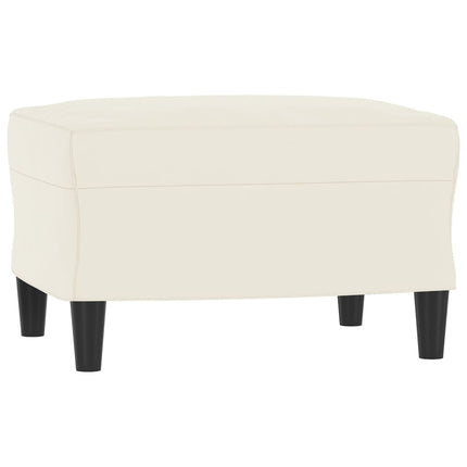 sofasæt 3 dele med hynder velour cremefarvet