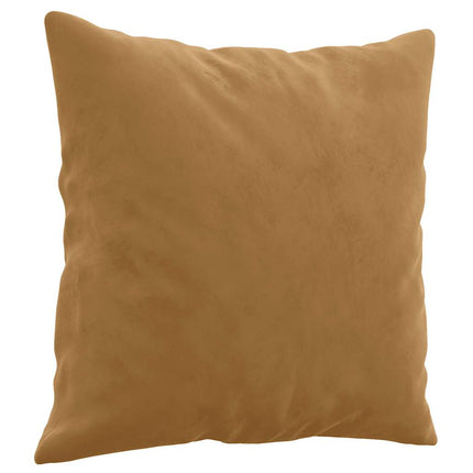 sofasæt 3 dele med puder velour brun