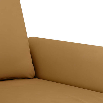 sofasæt 2 dele med hynder velour brun