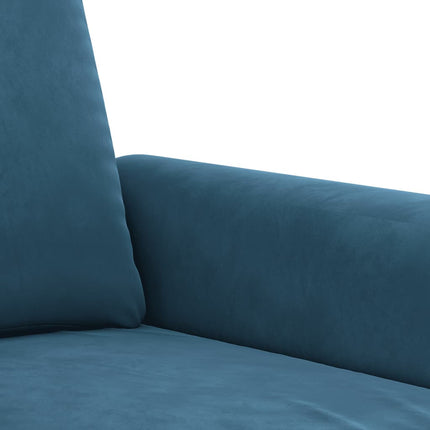 sofasæt 2 dele med hynder velour blå