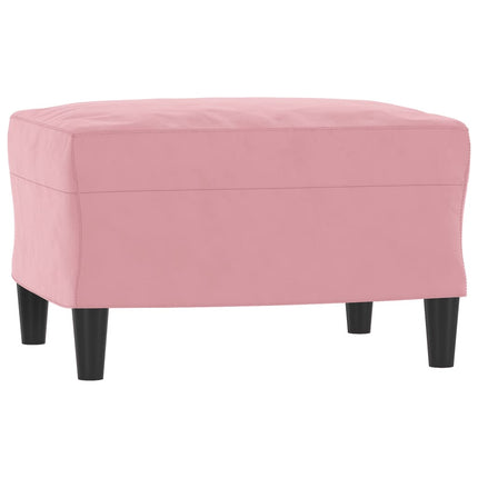 sofasæt 3 dele med hynder velour lyserød