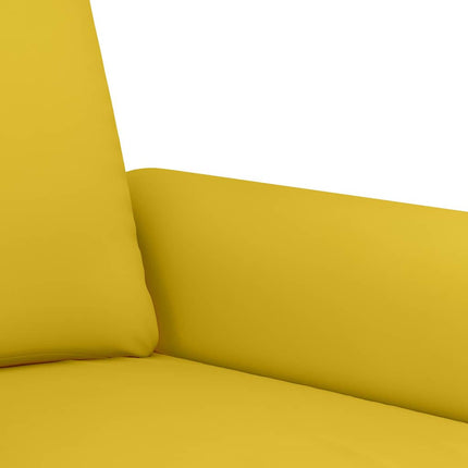 sofasæt 3 dele med hynder velour gul