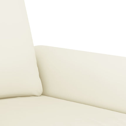 sofasæt 3 dele med hynder velour cremefarvet