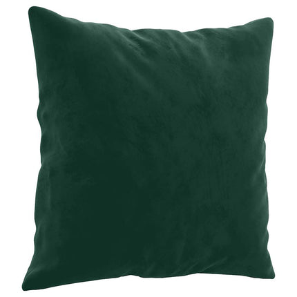 sofasæt 2 dele med puder velour mørkegrøn