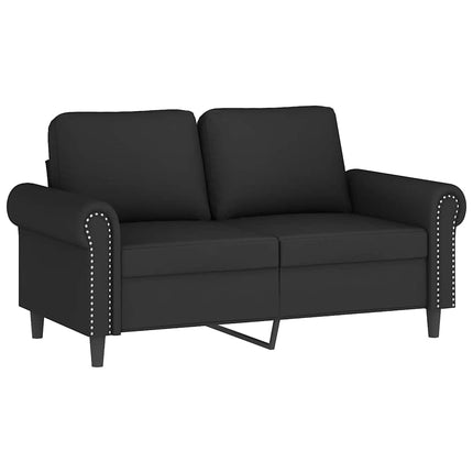 sofasæt 2 dele med puder velour sort