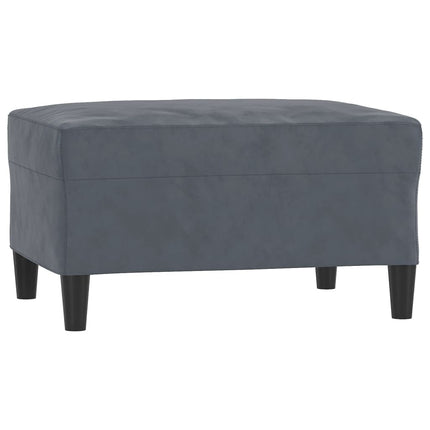 sofasæt 3 dele med puder velour mørkegrå
