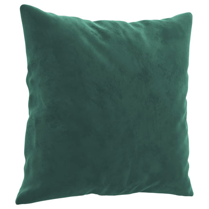 sofasæt 3 dele med puder velour mørkegrøn