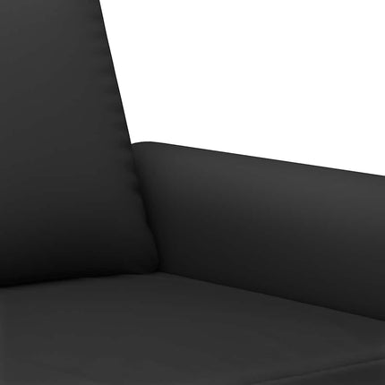 sofasæt 3 dele med puder velour sort