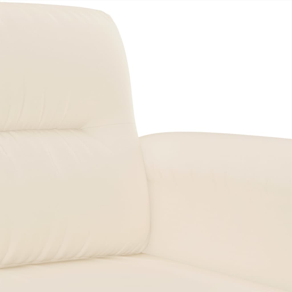 sofasæt 3 dele med hynder mikrofiberstof beige