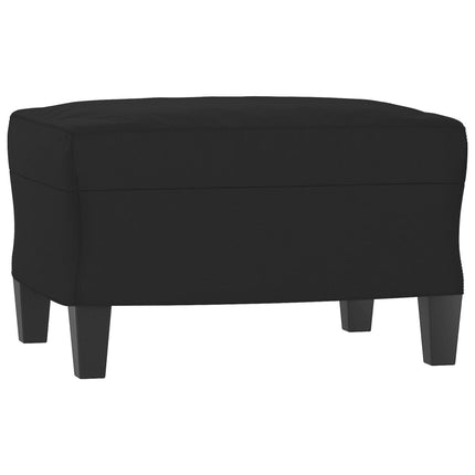 sofasæt 4 dele med hynder mikrofiberstof sort