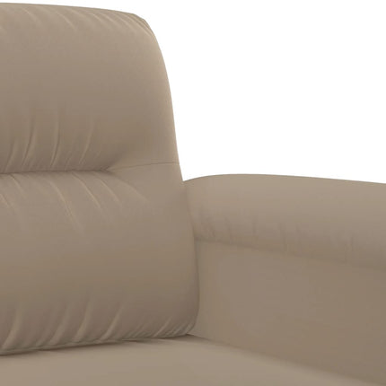 sofasæt 2 dele med hynder mikrofiberstof gråbrun