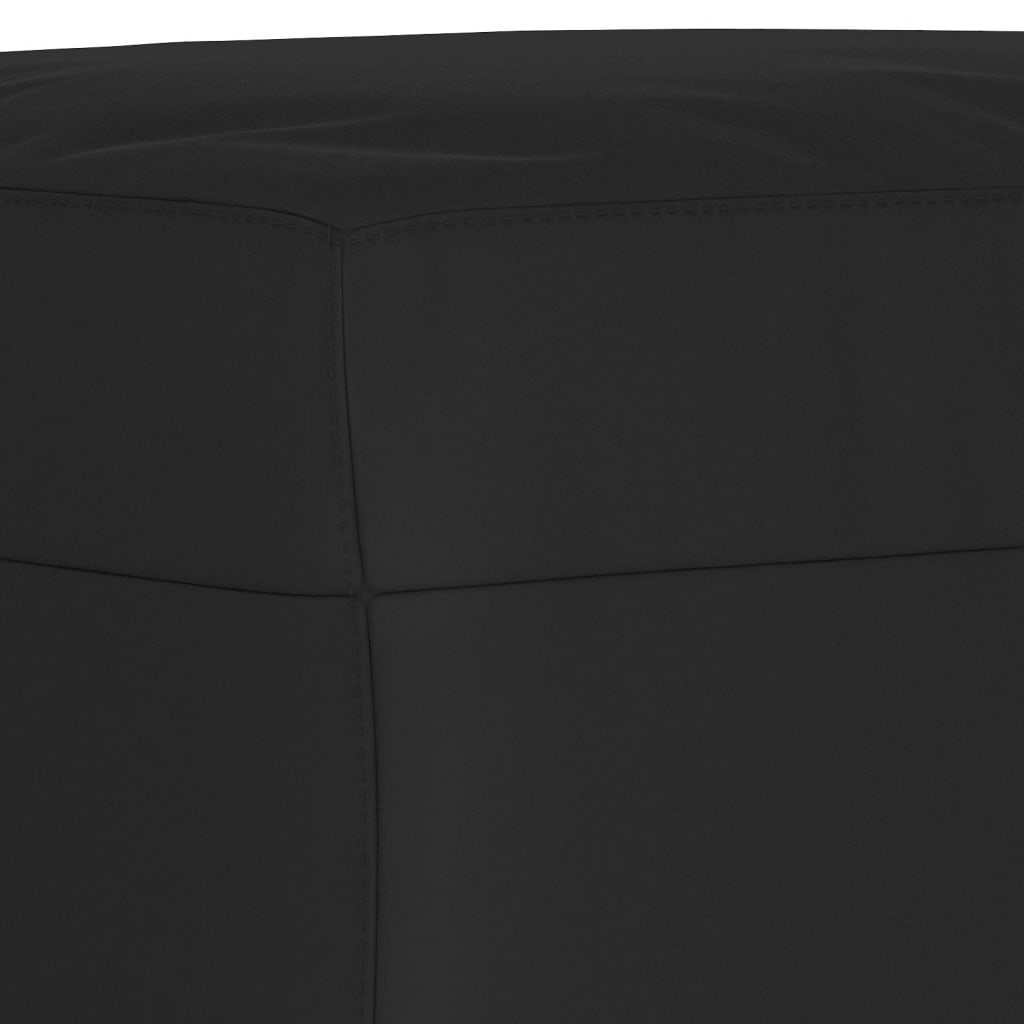 sofasæt 3 dele med hynder mikrofiberstof sort