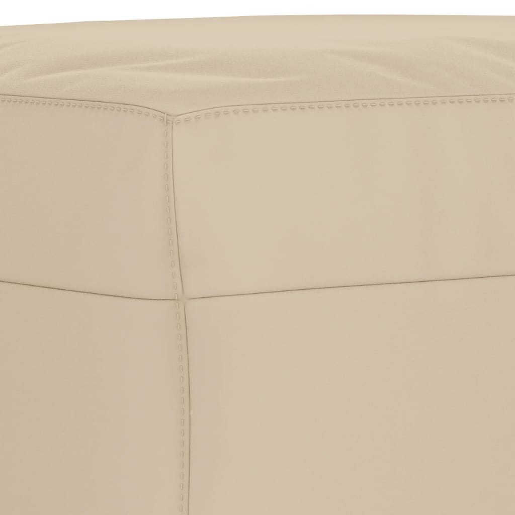 sofasæt 3 dele med hynder mikrofiberstof cremefarvet