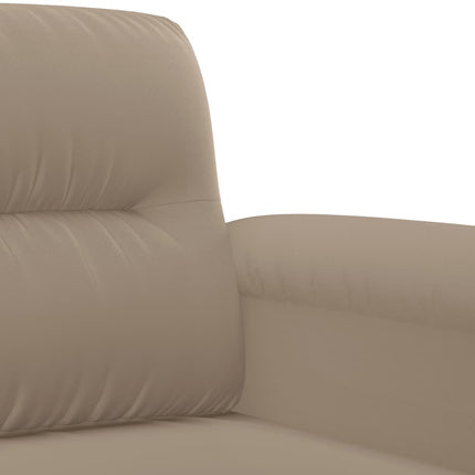 sofasæt 2 dele med puder mikrofiberstof gråbrun