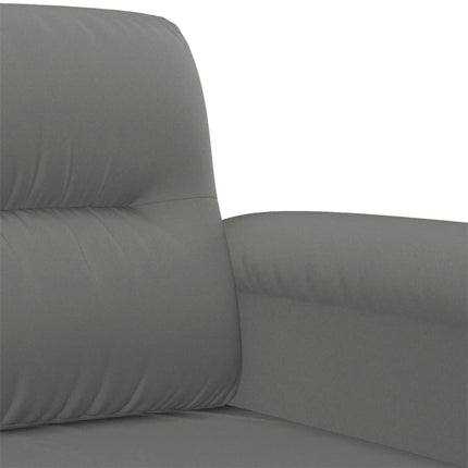 sofasæt 3 dele med puder mikrofiberstof mørkegrå