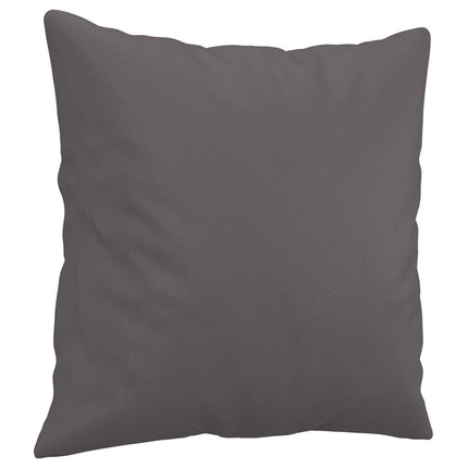 sofasæt 3 dele med puder kunstlæder grå