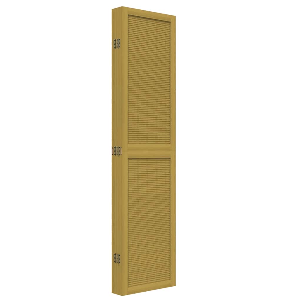 rumdeler 6 paneler massivt kejsertræ brun