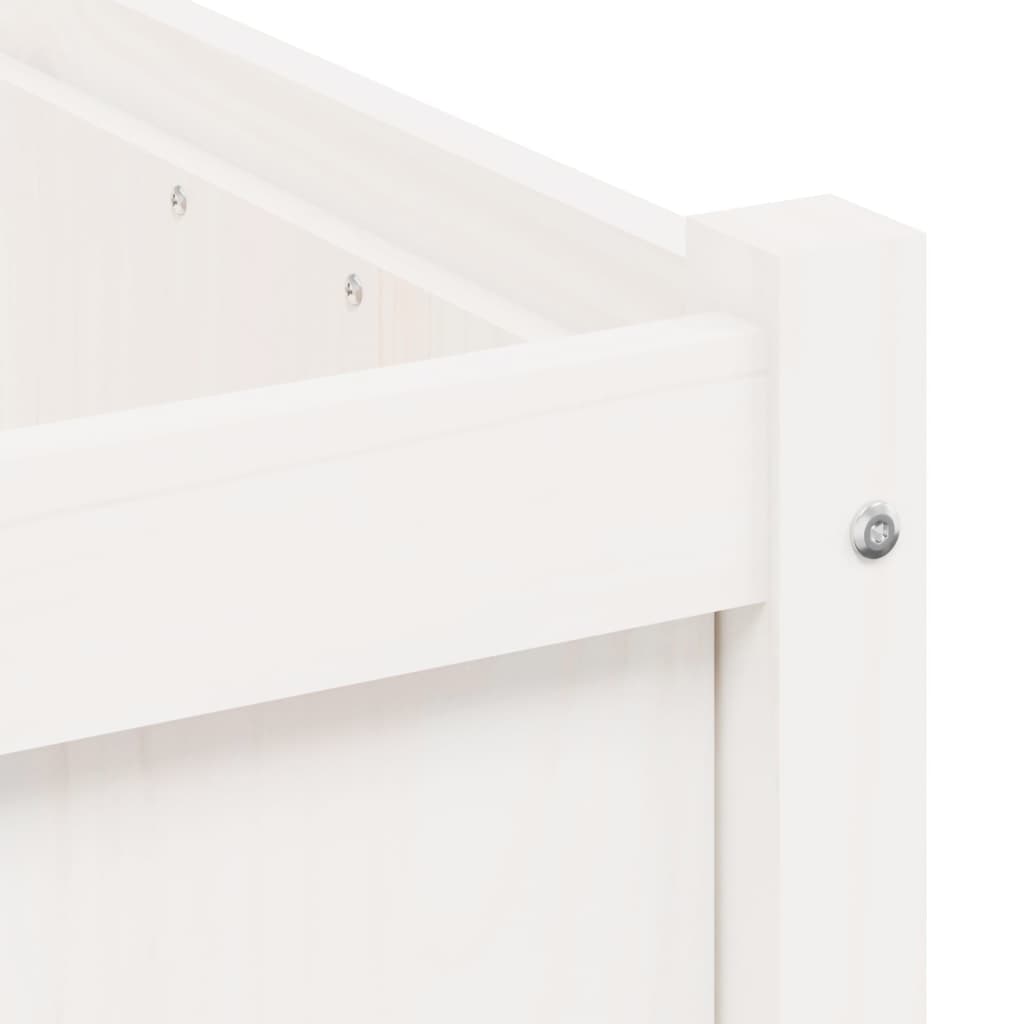 plantekasse 60x60x60 cm massivt fyrretræ hvid