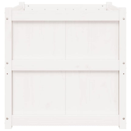 plantekasse 70x70x70 cm massivt fyrretræ hvid