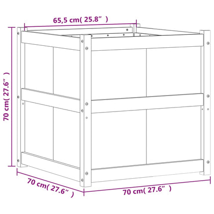 plantekasse 70x70x70 cm imprægneret fyrretræ