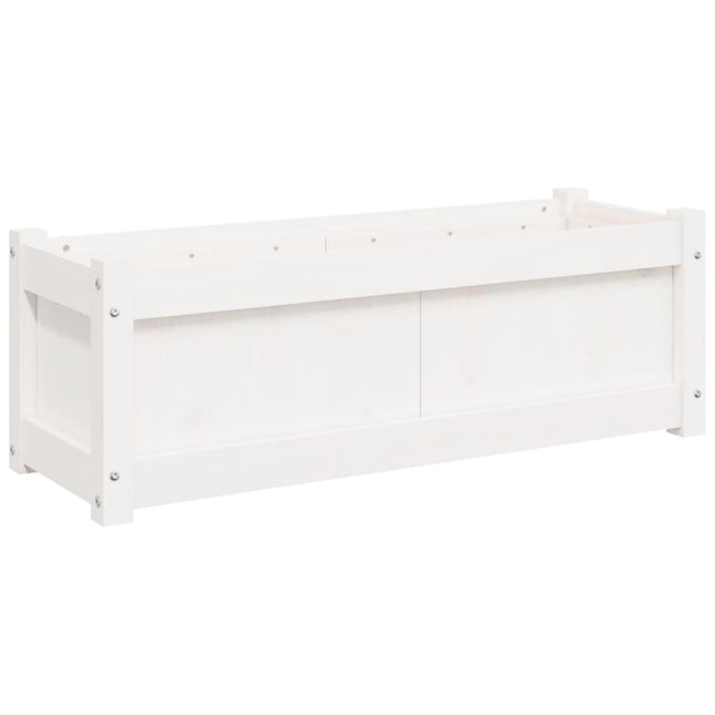 plantekasse 90x31x31 cm massivt fyrretræ hvid