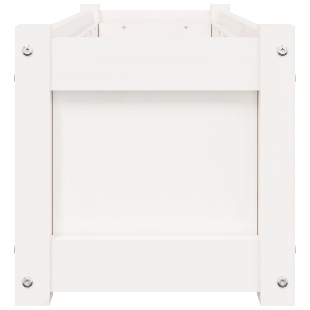 plantekasse 90x31x31 cm massivt fyrretræ hvid
