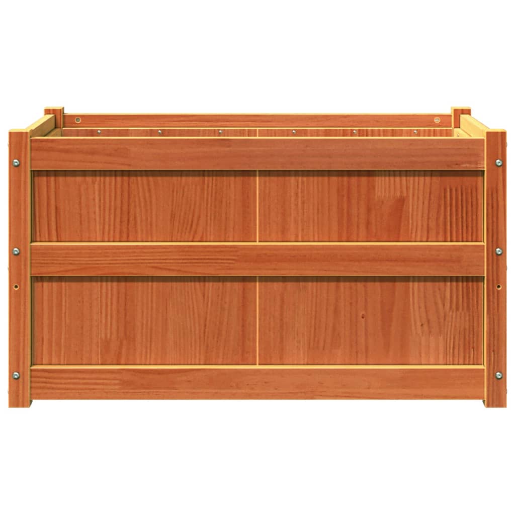plantekasse 90x50x50 cm massivt fyrretræ gyldenbrun