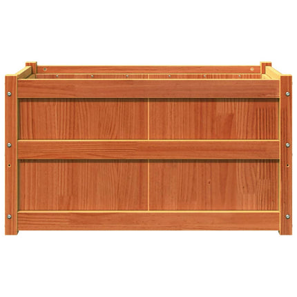plantekasse 90x50x50 cm massivt fyrretræ gyldenbrun