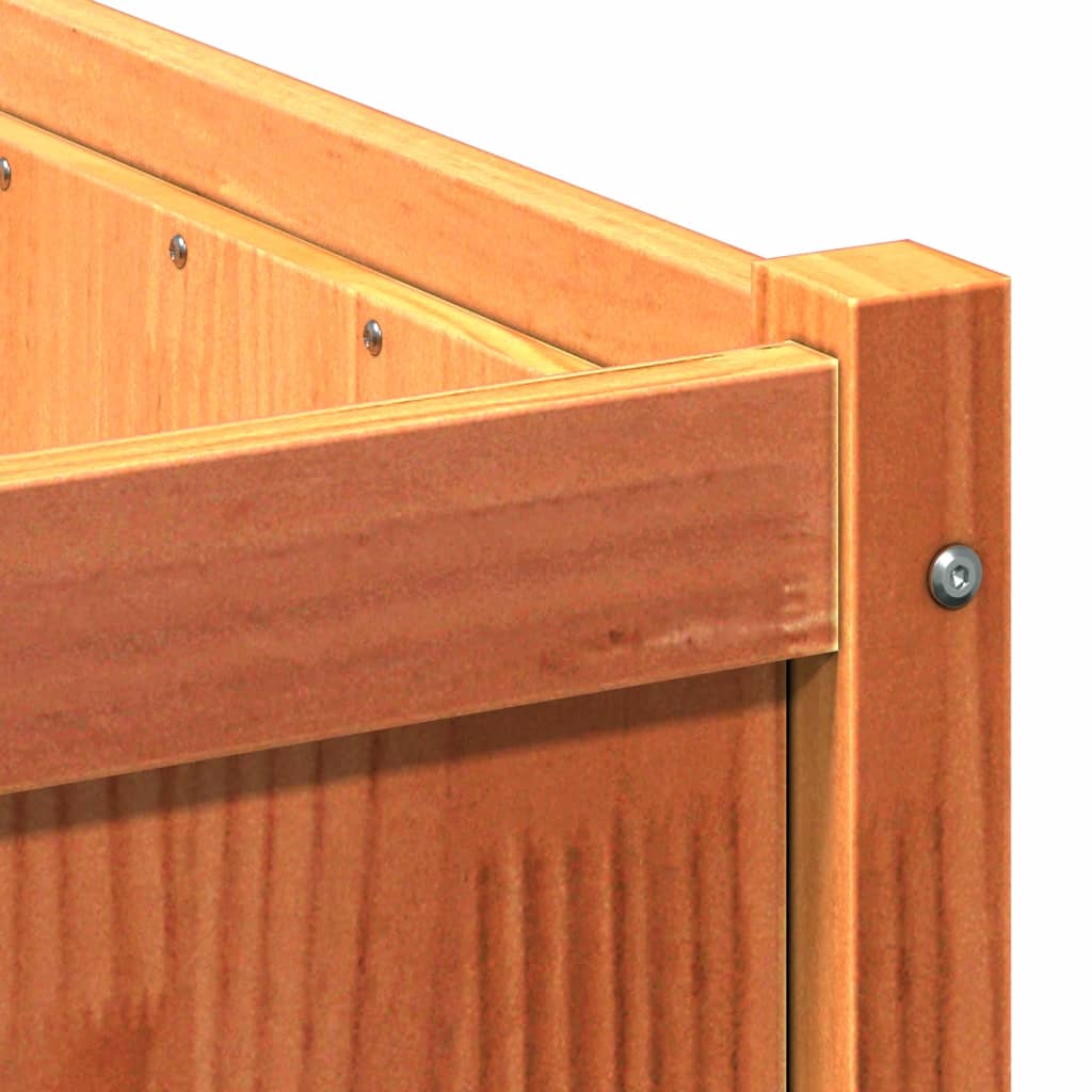 plantekasse 90x50x50 cm massivt fyrretræ gyldenbrun